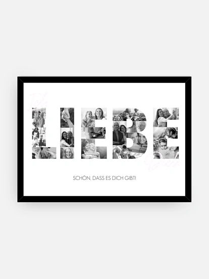 Poster Muttertag Ich Liebe Dich