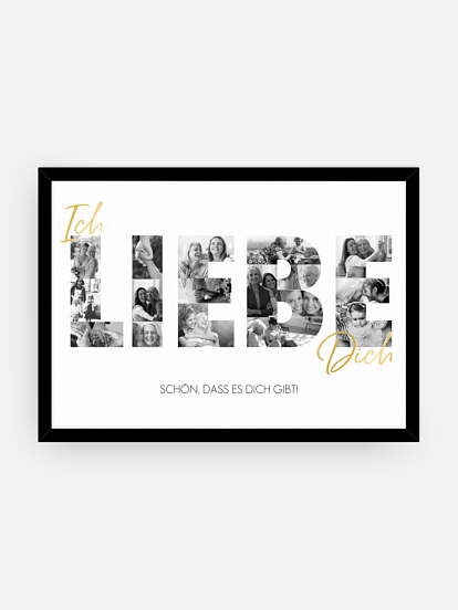 Poster Muttertag Ich Liebe Dich