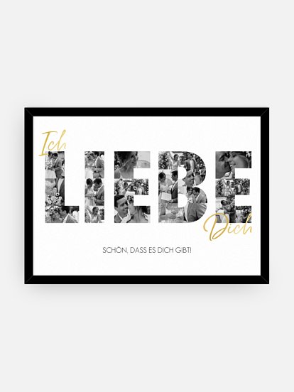 Poster Valentinstag Ich Liebe Dich