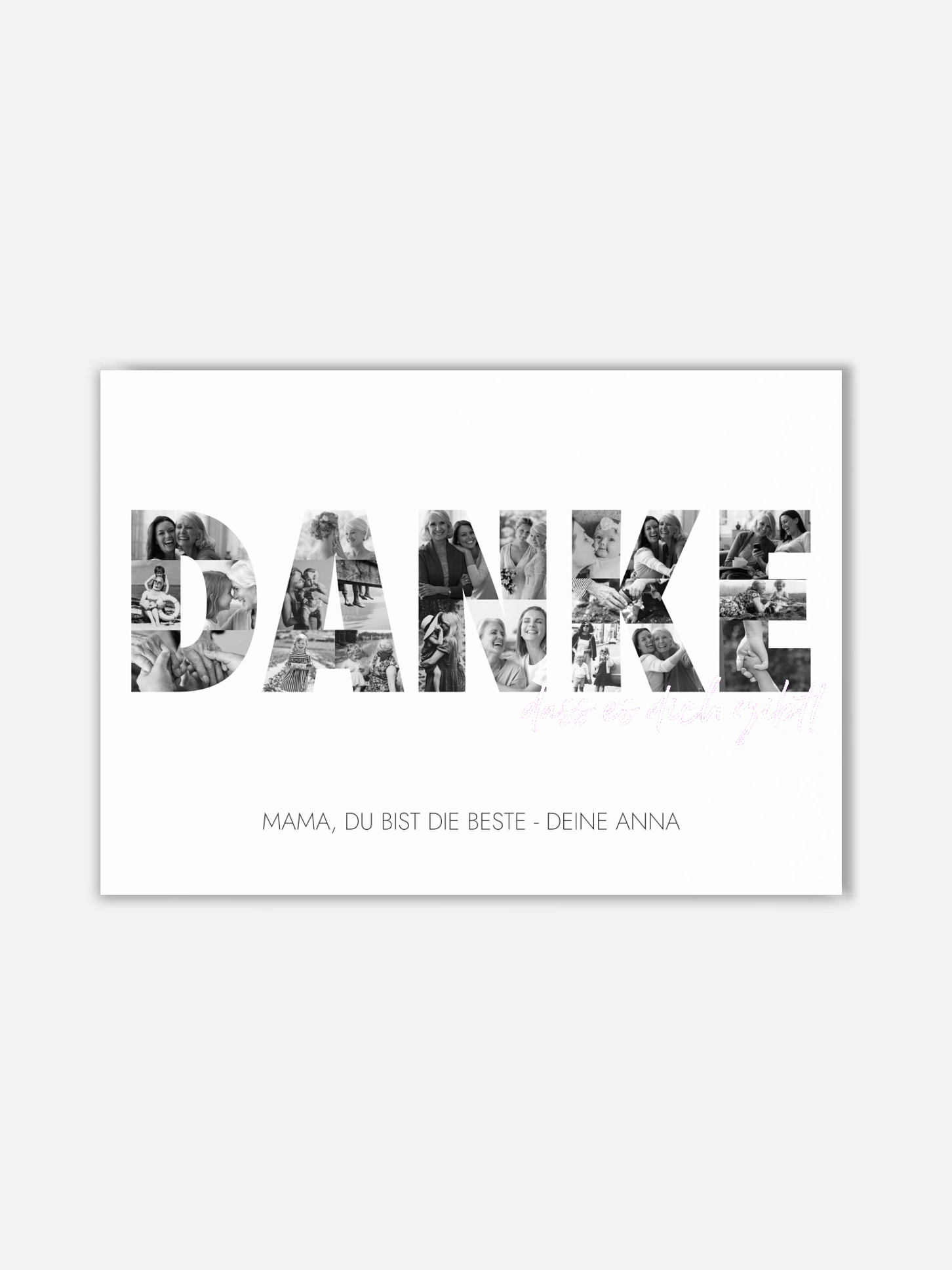 Poster Muttertag Danke in Bildern