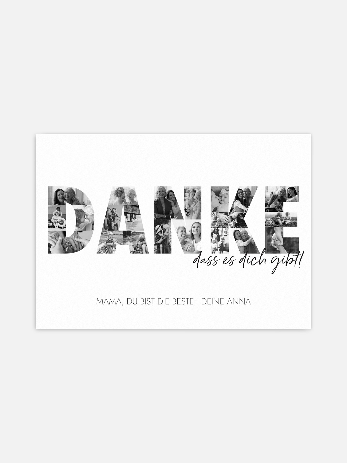Poster Muttertag Danke in Bildern