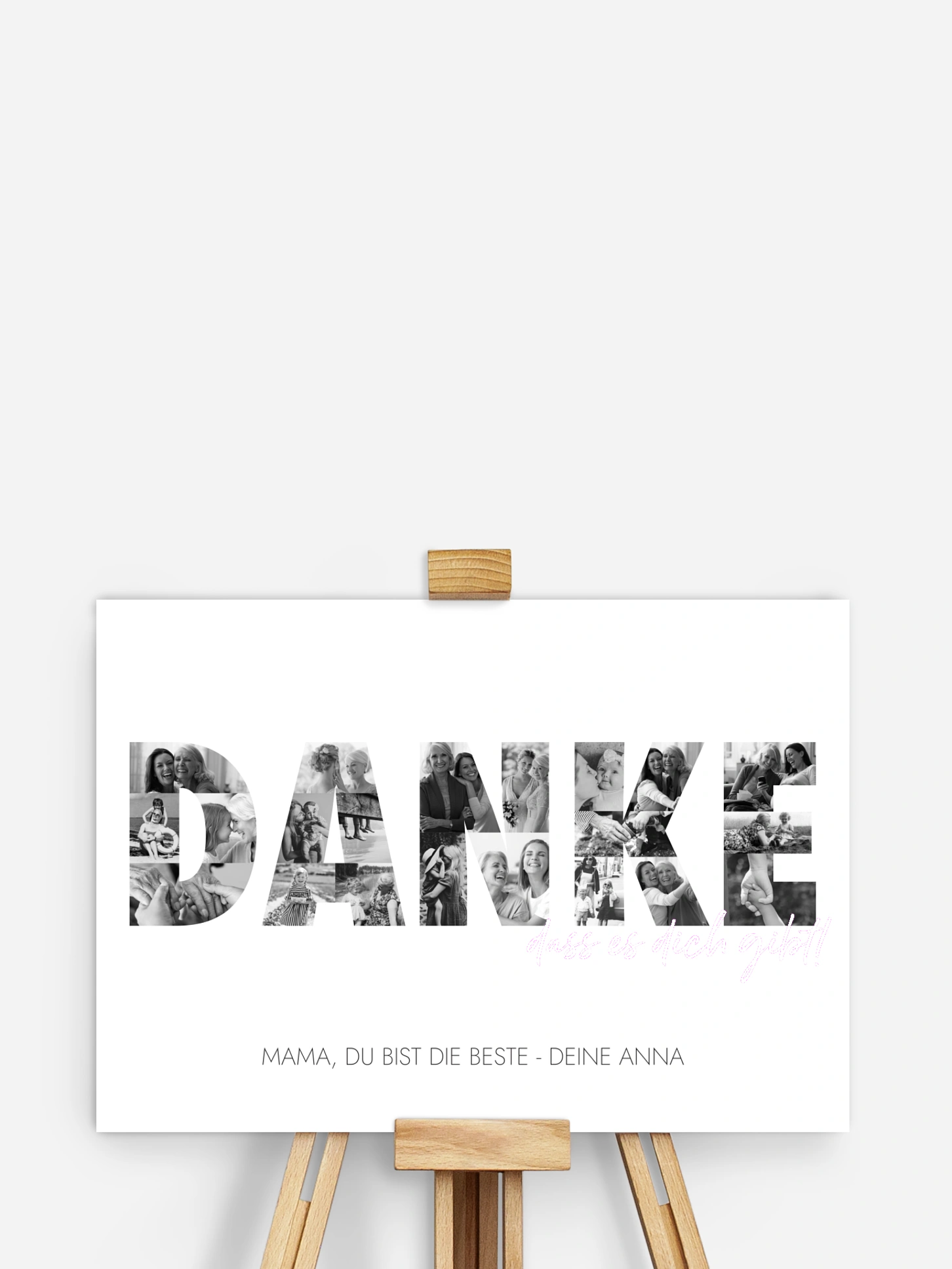 Poster Muttertag Danke in Bildern