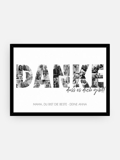 Poster Muttertag Danke in Bildern