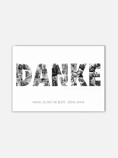 Poster Muttertag Danke in Bildern