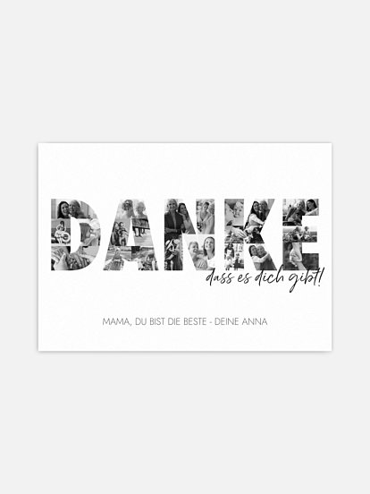 Poster Muttertag Danke in Bildern