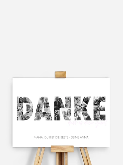 Poster Muttertag Danke in Bildern