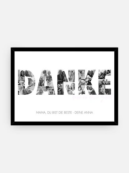 Poster Muttertag Danke in Bildern