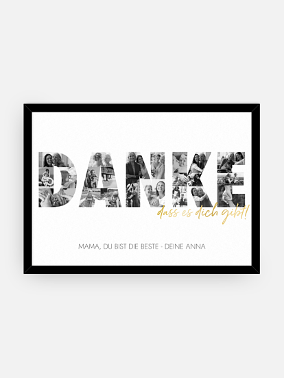 Poster Muttertag Danke in Bildern