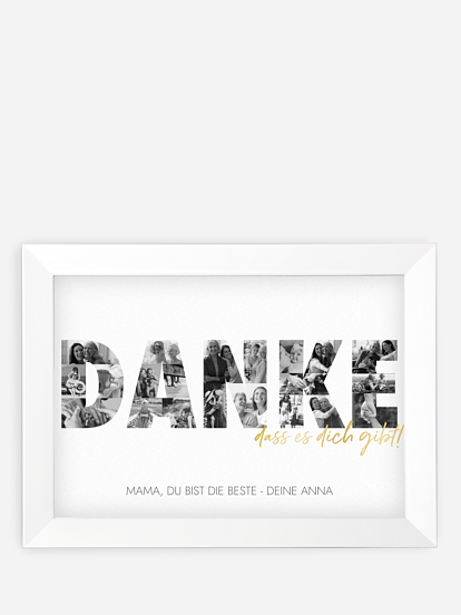 Poster Muttertag Danke in Bildern