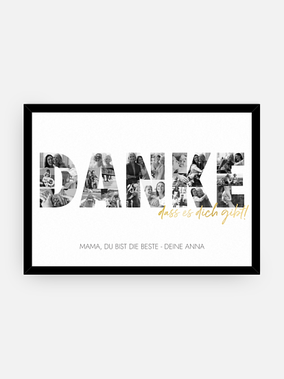 Poster Muttertag Danke in Bildern