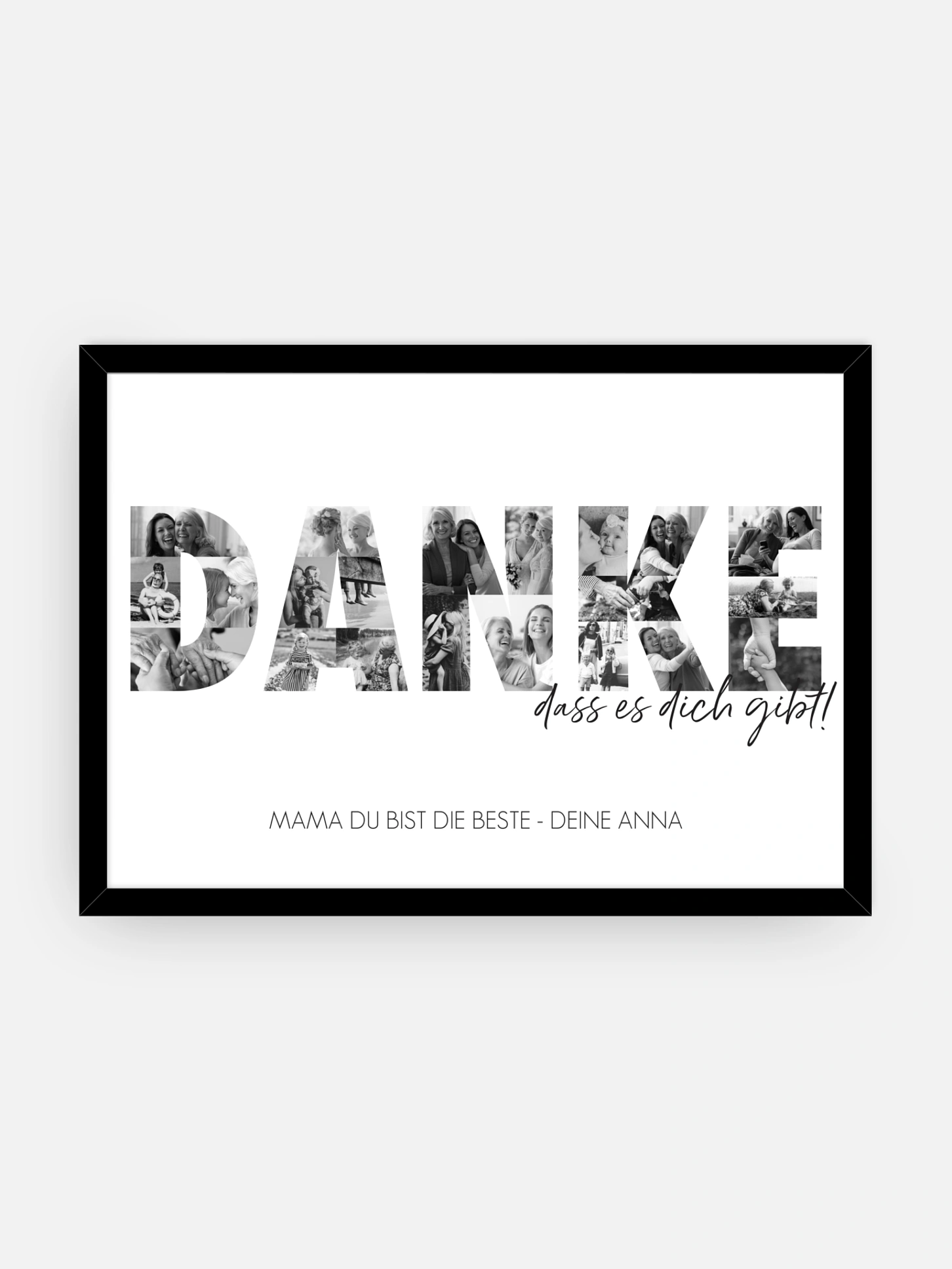 Wandbild Muttertag Danke in Bildern