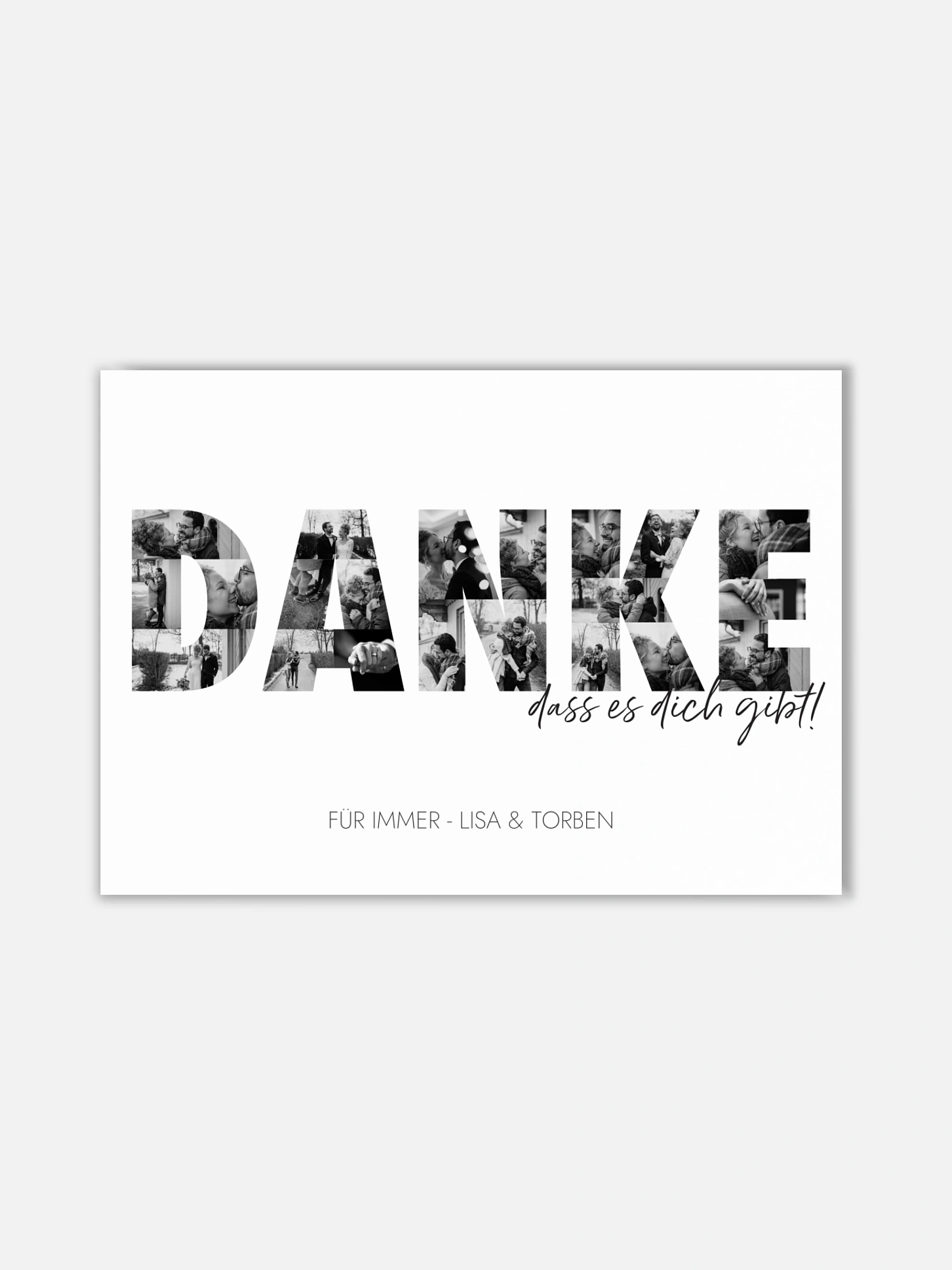 Poster Valentinstag Danke in Bildern