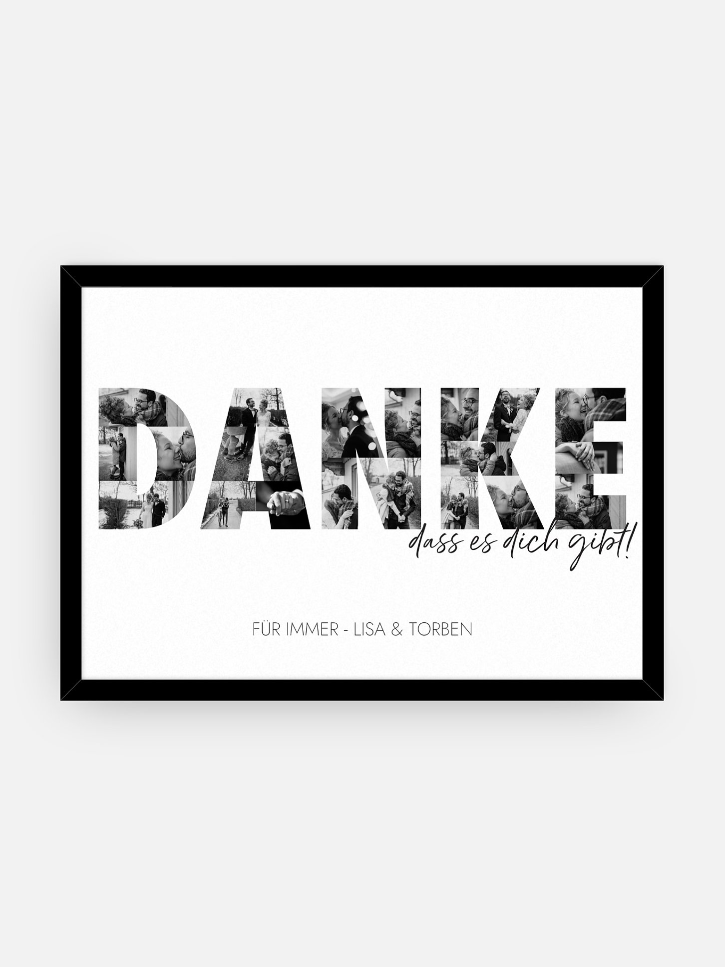 Poster Valentinstag Danke in Bildern
