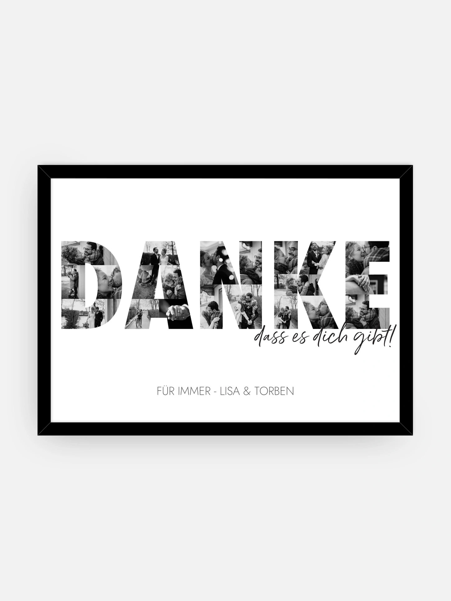 Poster Valentinstag Danke in Bildern