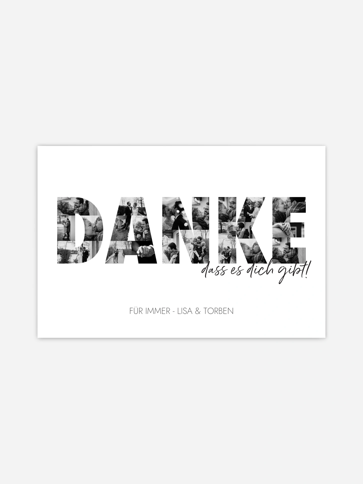 Poster Valentinstag Danke in Bildern