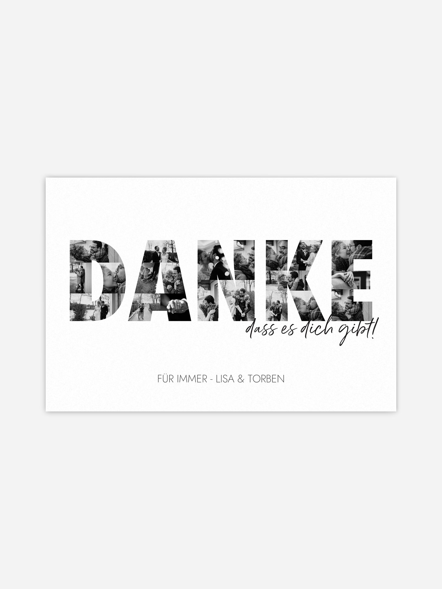 Poster Valentinstag Danke in Bildern