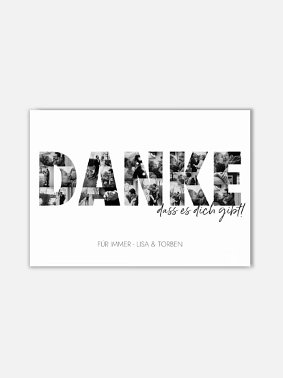 Poster Valentinstag Danke in Bildern