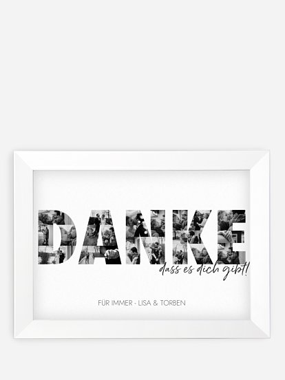 Poster Valentinstag Danke in Bildern