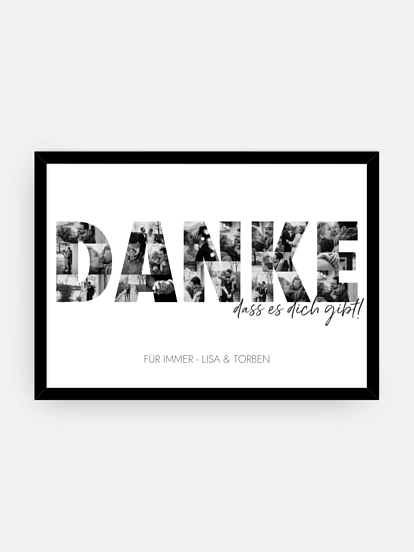 Poster Valentinstag Danke in Bildern