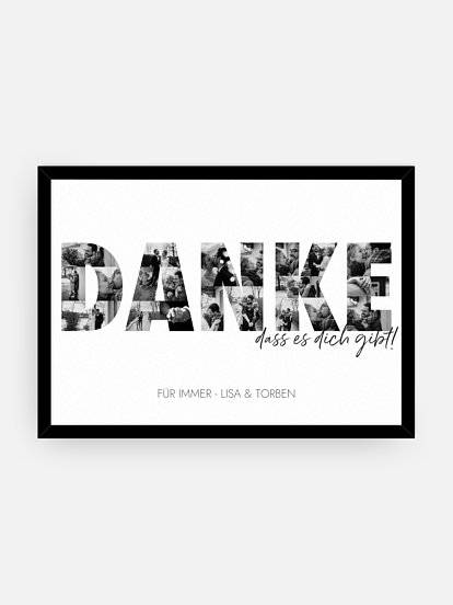 Poster Valentinstag Danke in Bildern