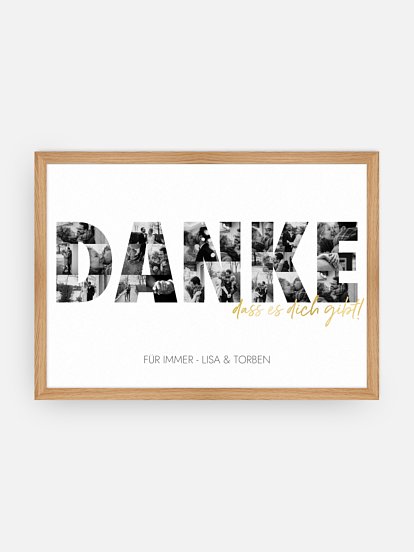 Poster Valentinstag Danke in Bildern