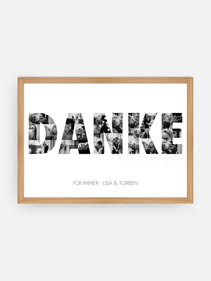 Poster Valentinstag Danke in Bildern