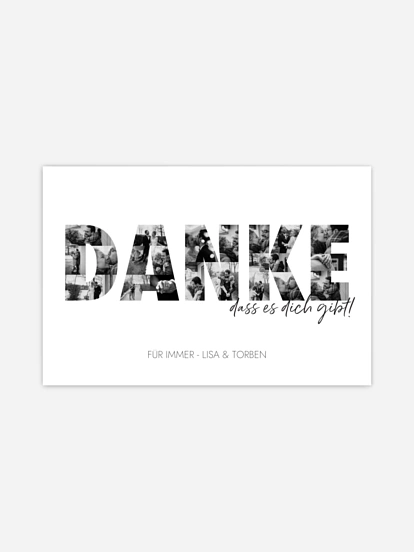 Poster Valentinstag Danke in Bildern