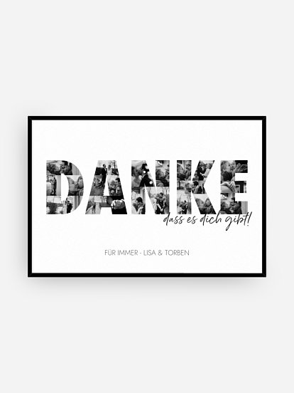 Poster Valentinstag Danke in Bildern