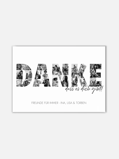 Poster Danke in Bildern