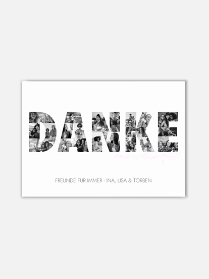 Poster Danke in Bildern