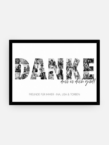 Poster Danke in Bildern