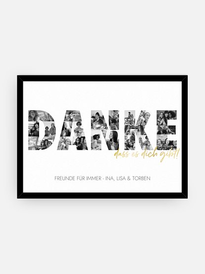 Poster Danke in Bildern