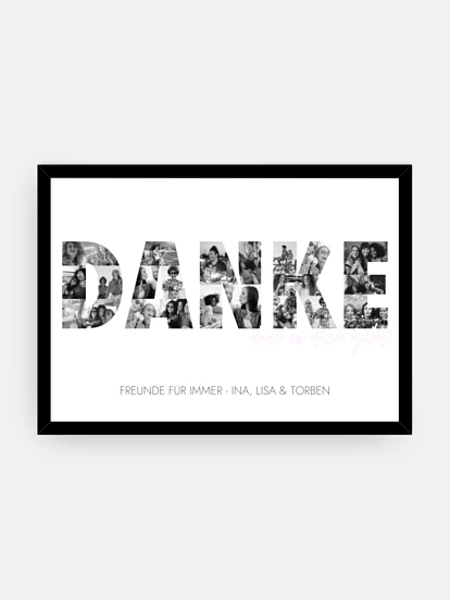 Poster Danke in Bildern