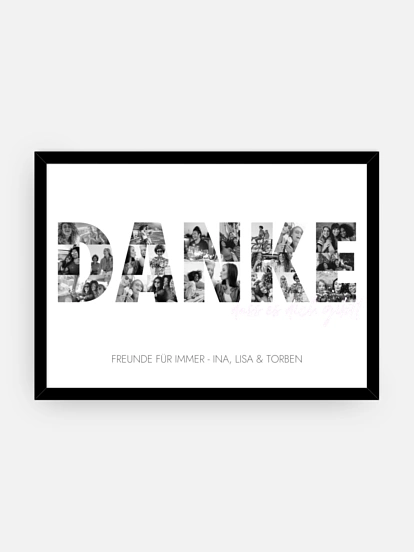 Poster Danke in Bildern