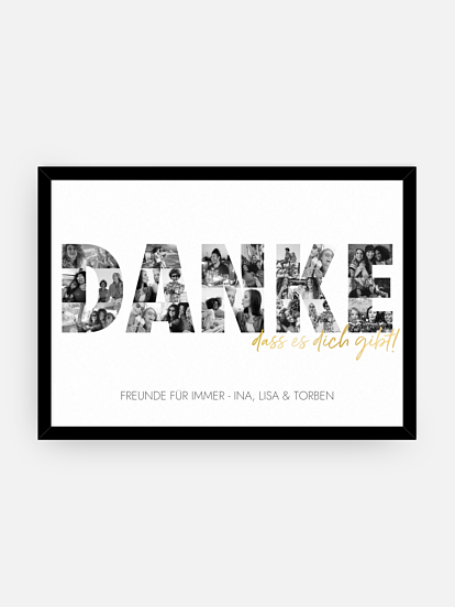 Poster Danke in Bildern