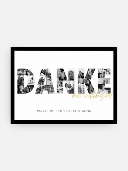 Poster Vatertag Danke in Bildern