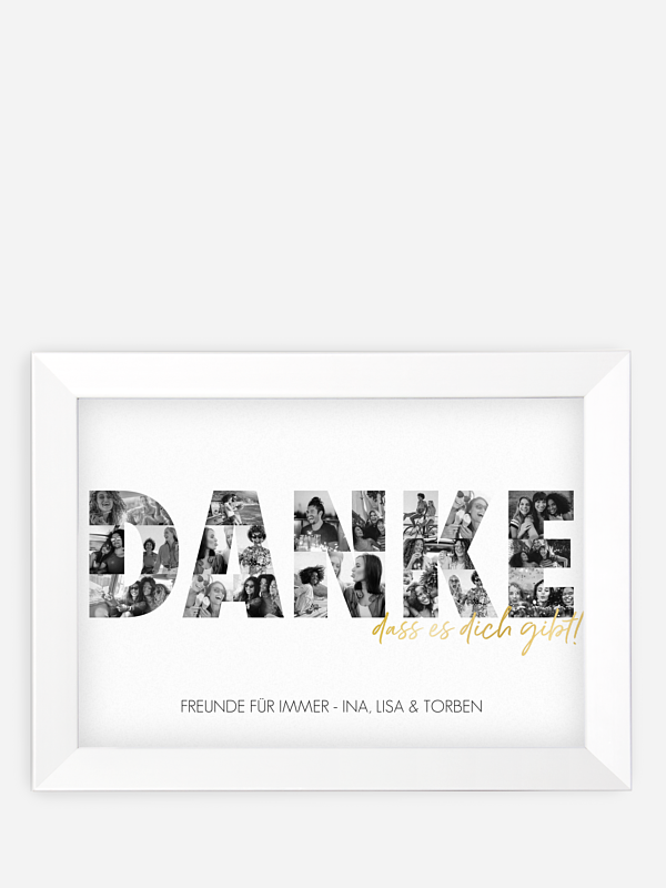Wandbild Danke in Bildern