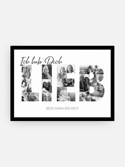 Poster Muttertag Ich hab Dich lieb