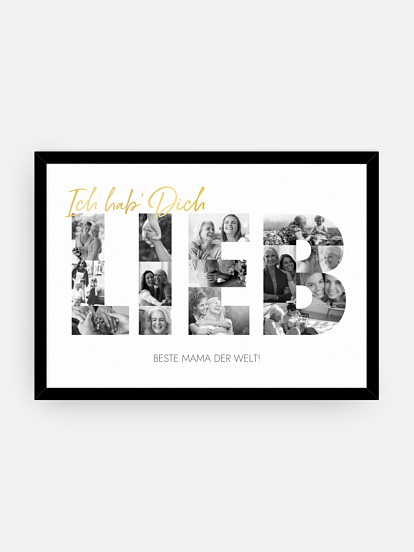 Poster Muttertag Ich hab Dich lieb