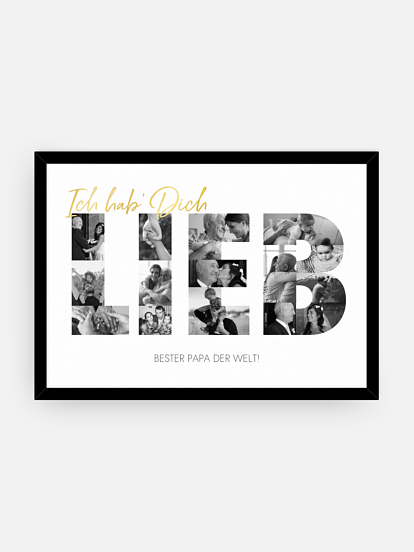 Poster Vatertag Ich hab Dich lieb