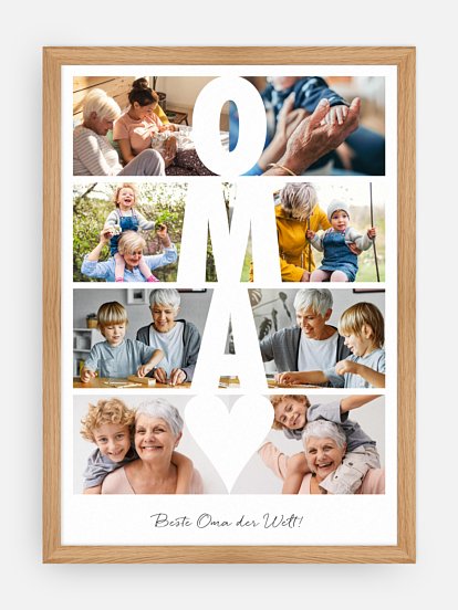 Poster Muttertag Zeitsprung Oma
