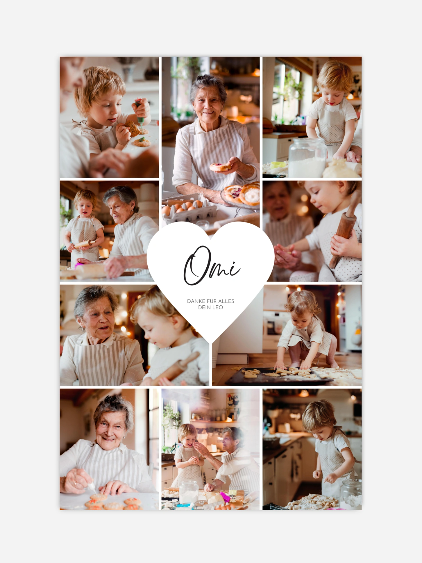 Poster Muttertag Herzergreifend Omi