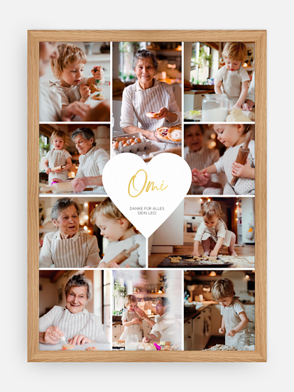 Poster Muttertag Herzergreifend Omi