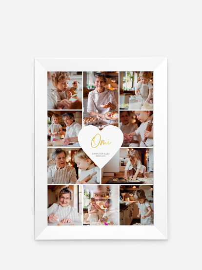 Poster Muttertag Herzergreifend Omi