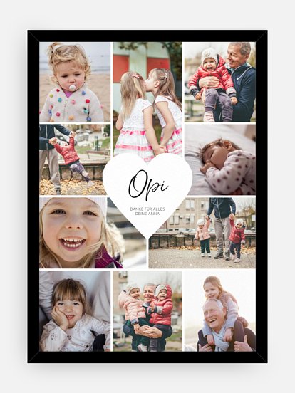 Poster Vatertag Herzergreifend Opi