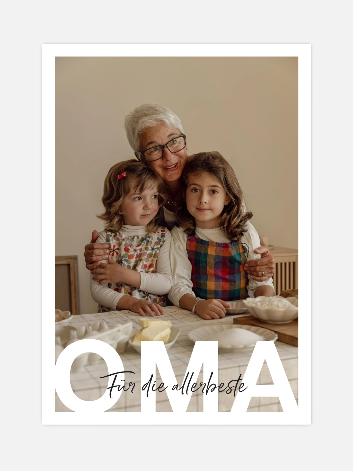 Poster Muttertag Oma in Lettern