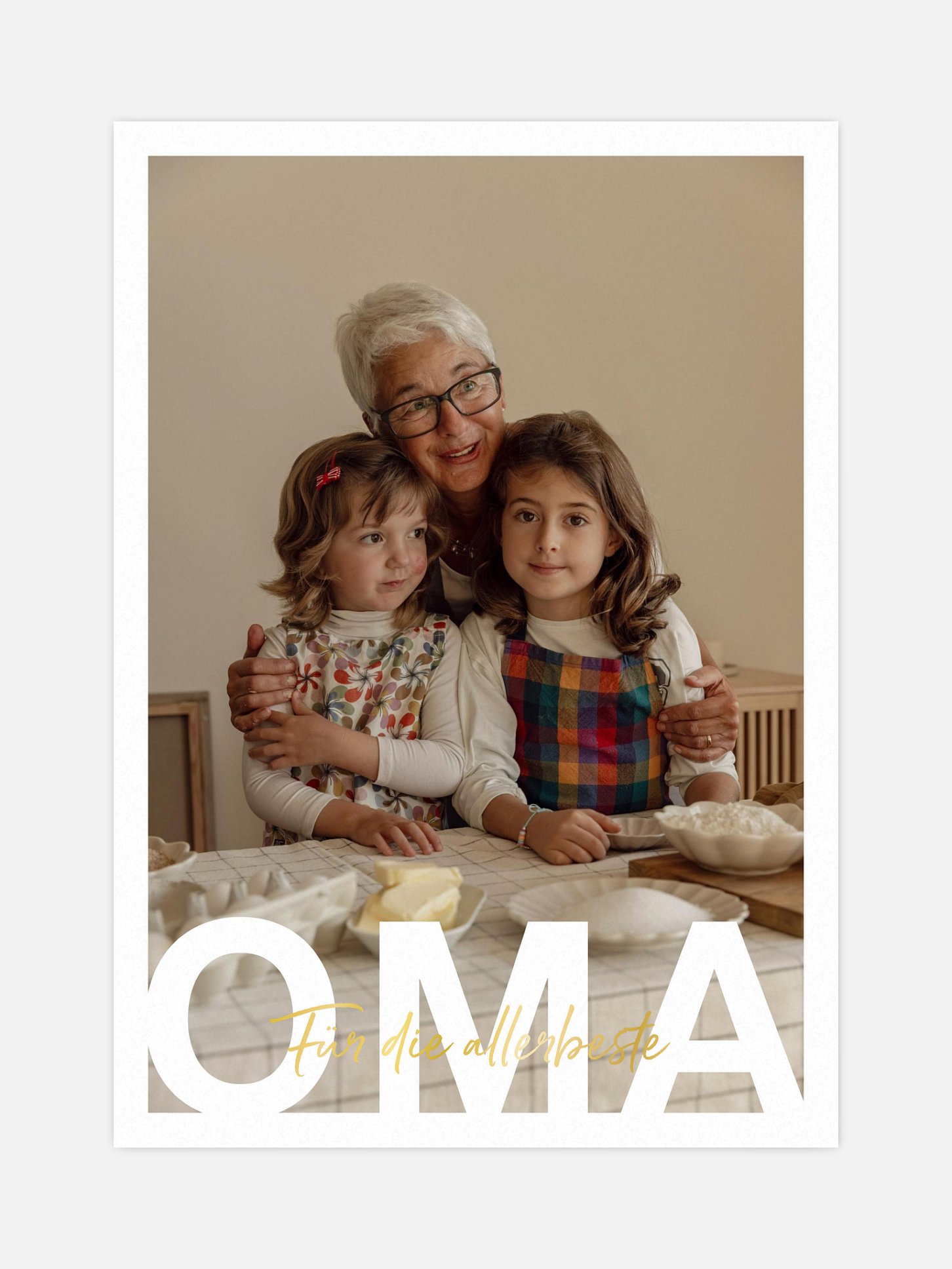 Poster Muttertag Oma in Lettern