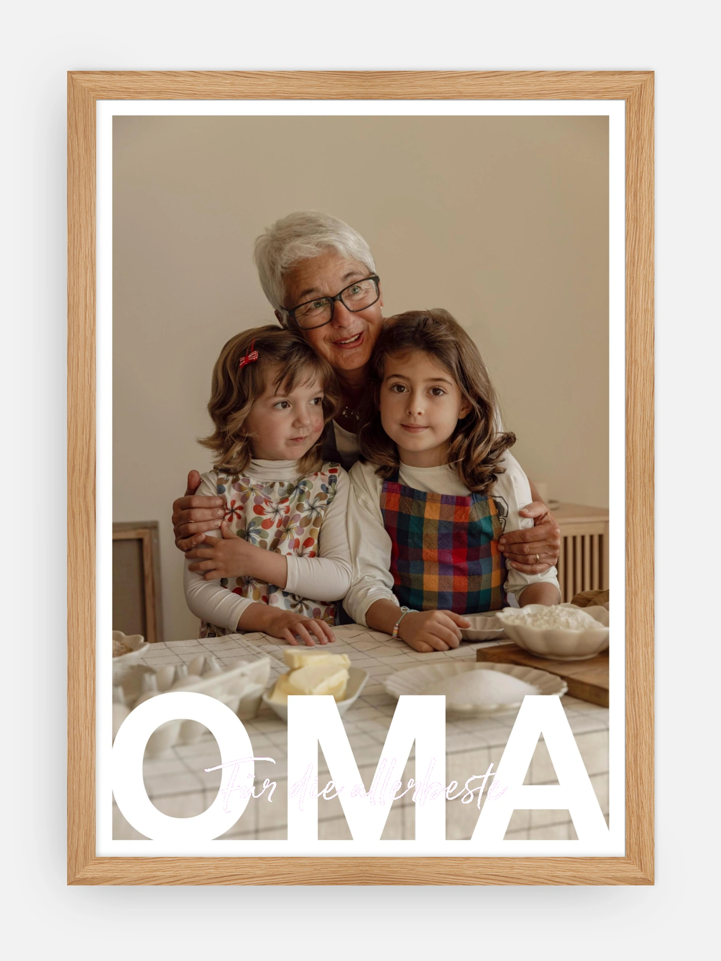 Poster Muttertag Oma in Lettern