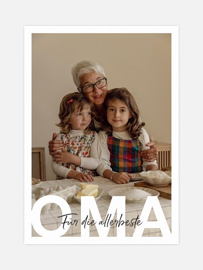 Poster Muttertag Oma in Lettern
