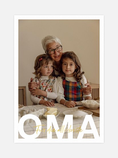Poster Muttertag Oma in Lettern